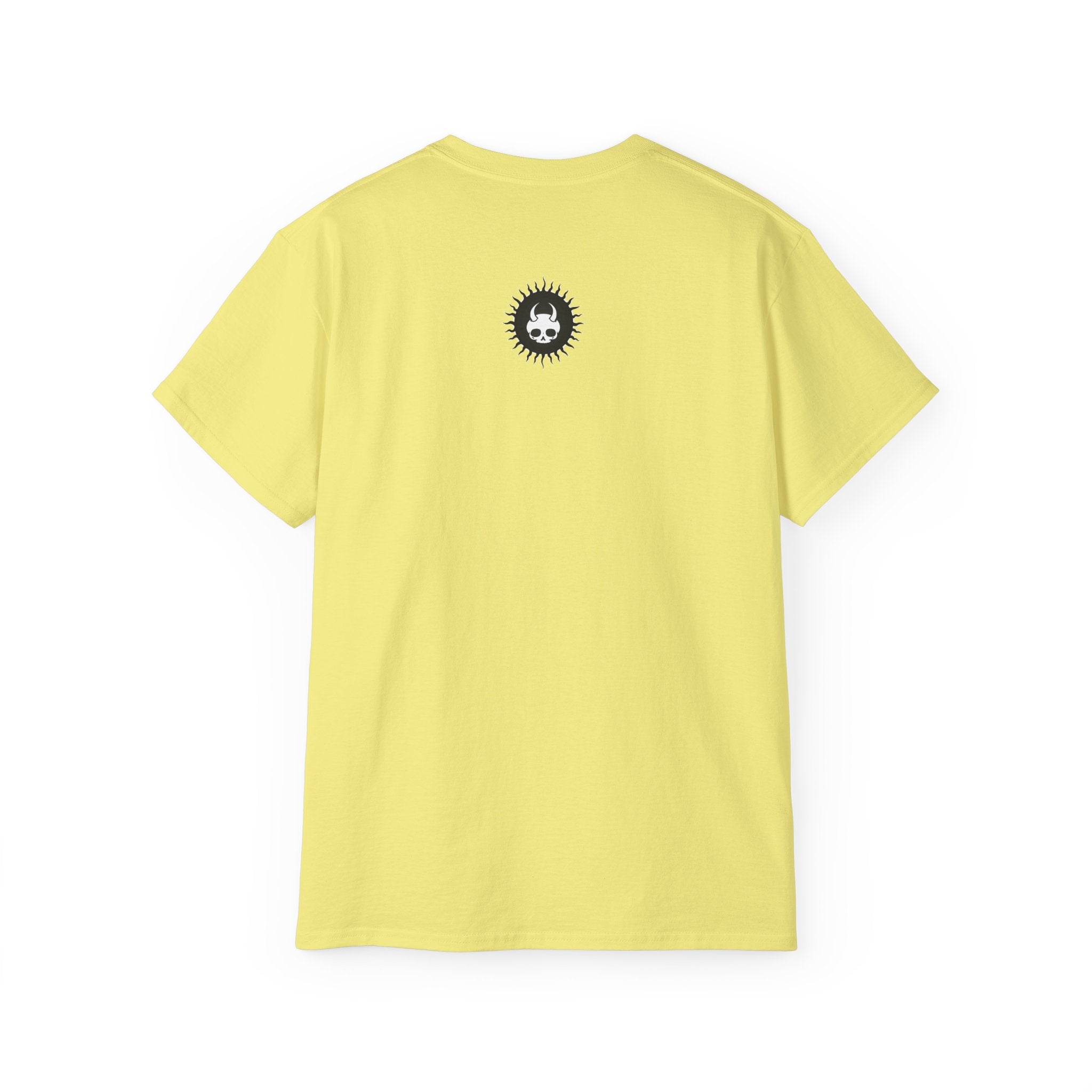 Let's Laugh After Life - Unisex Cotton Crew Tee (Front) - Damned Threads